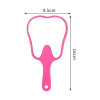 Dental mirror for patient in the shape of a tooth, White